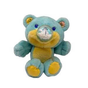 VINTAGE 1987 PLAYSKOOL NOSY BEARS SNOWMAN NOSE BLUE 9” STUFFED ANIMAL PLUSH TOY